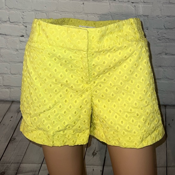 LOFT Pants - LOFT Bright Yellow High Waist shorts size 2